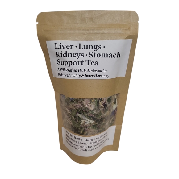 Liver Lungs Kidneys Stomach Support Tea  Wildcrafted Herbal Infusion - Picture 1 of 6